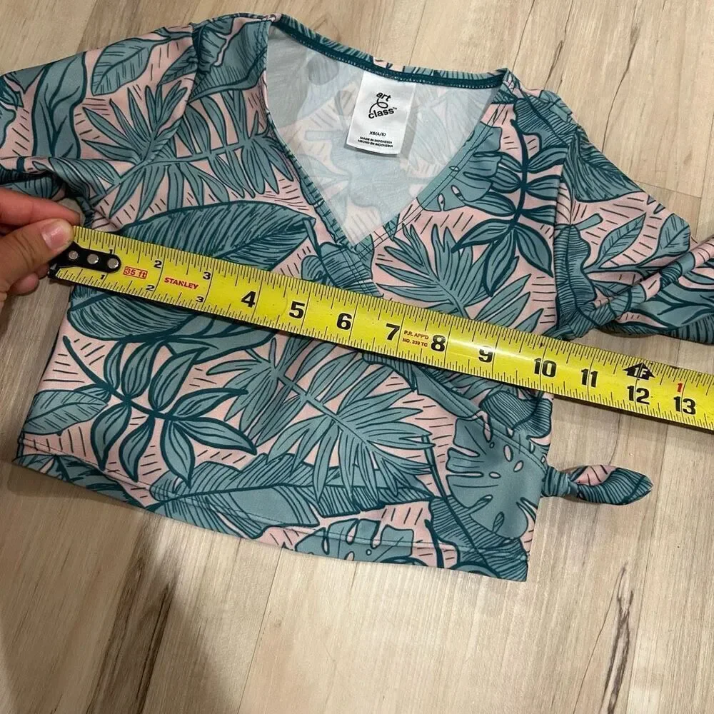 Kid Target Art Class Floral print bikini tops only size XS (4/5)